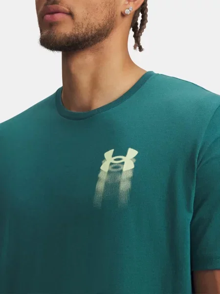 Tricou Under Armour cu autograf verde
