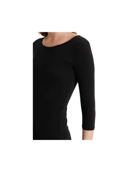 Lniany top Marc Cain czarny