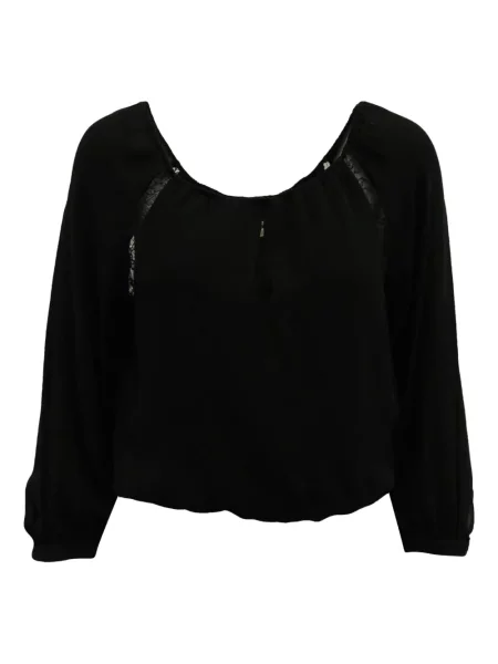 Bluză Alice + Olivia de mătase negru