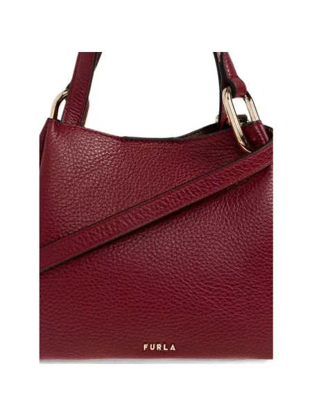 Shopperka Furla skórzana czerwona