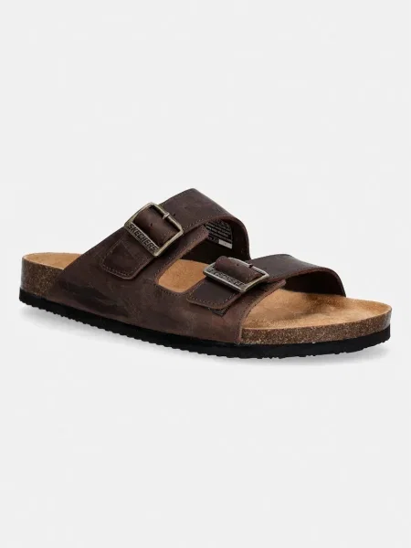 Natikači iz nubuka Skechers AIDAN rjava