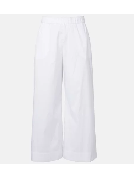 Cropp pantaloni Max Mara cu picior lat alb