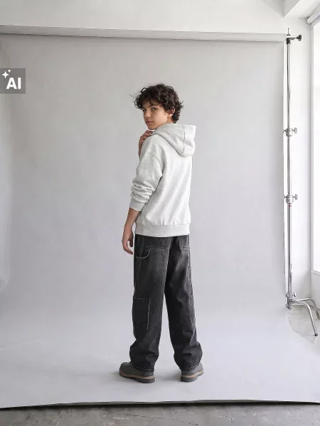 Sinsay baggy džíny s opraným efektem šedá