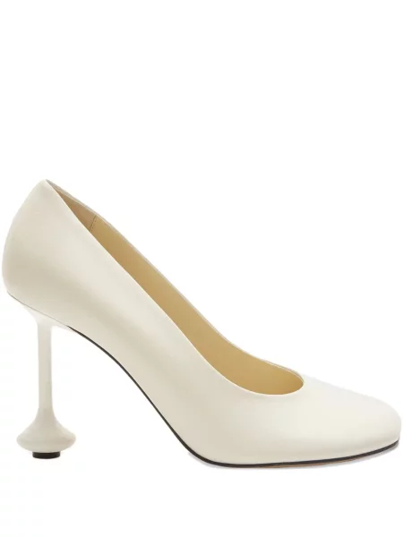 Pantofi cu toc Loewe din piele alb