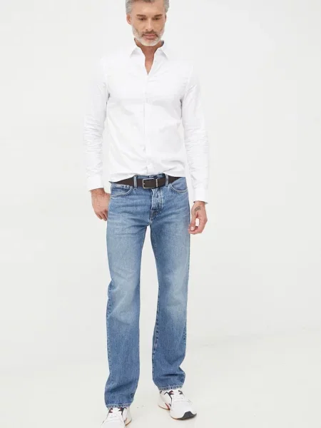 Сорочка Armani Exchange slim класичний комір білий