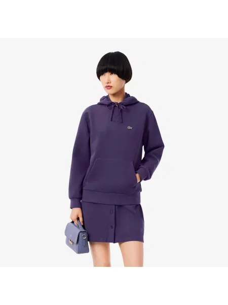 Lacoste Bluza Z Kapturem Relaxed Fit fioletowa
