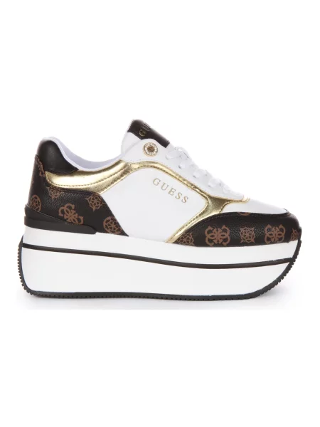 Sneakersy Guess skórzane na platformie