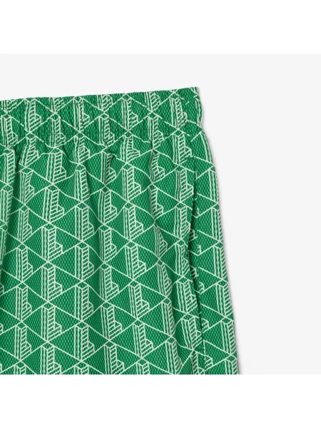 Lacoste Kąpielówki Z Nadrukiem Monogramu zielony