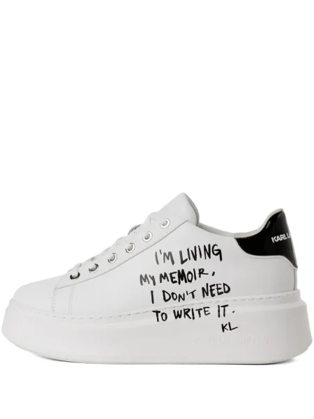 Sneakerși Karl Lagerfeld Jeans cu platformă cu imagine alb