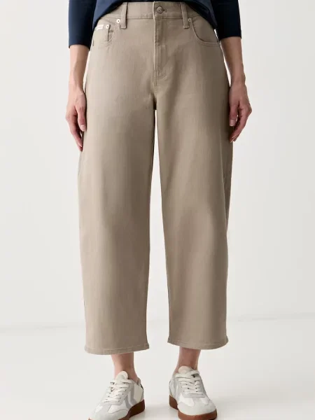 Calvin Klein Jeans blugi barrel pentru femei bej