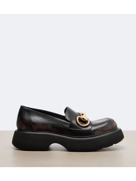 Pantofi loafer Gucci din piele negru