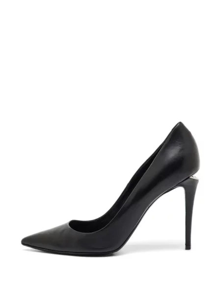 Pantofi cu toc Alexander Wang din piele cu vârf ascuţit negru