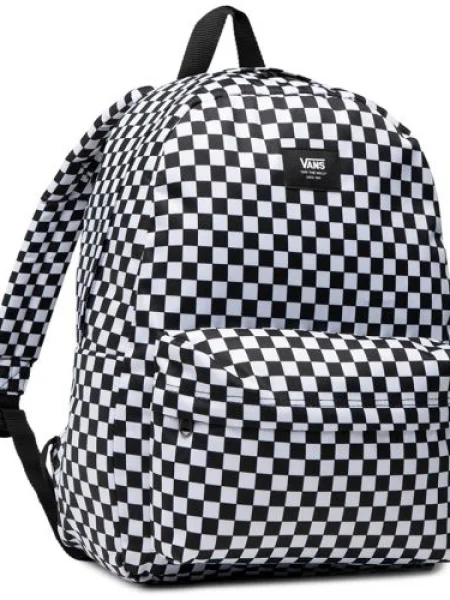 Kockovaný batoh Vans biela