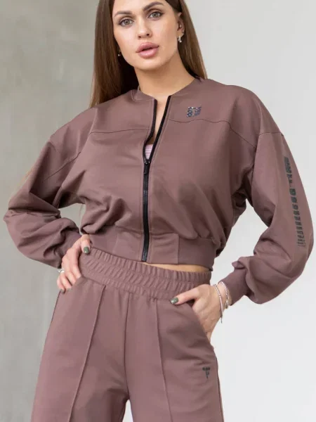 Бомбер коричневий