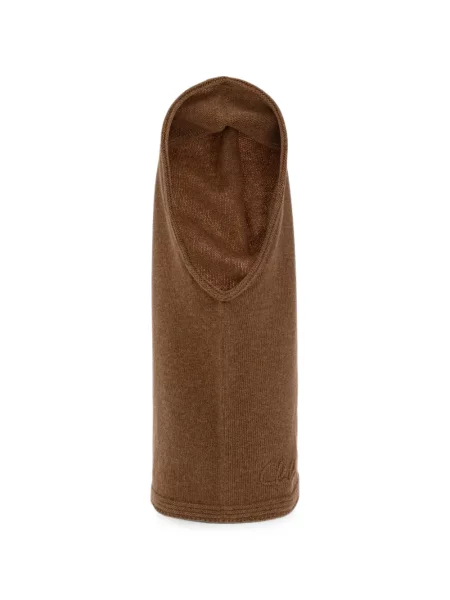 Căciulă Chloé cu broderie de lână maro
