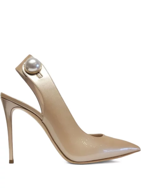 Полуотворени обувки Casadei златисто
