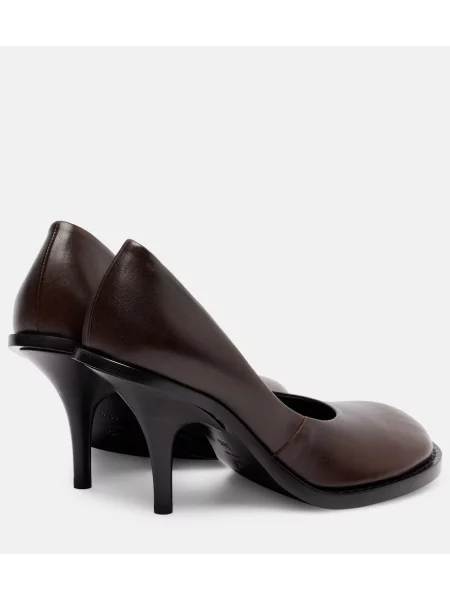Pantofi cu toc Dries Van Noten din piele maro