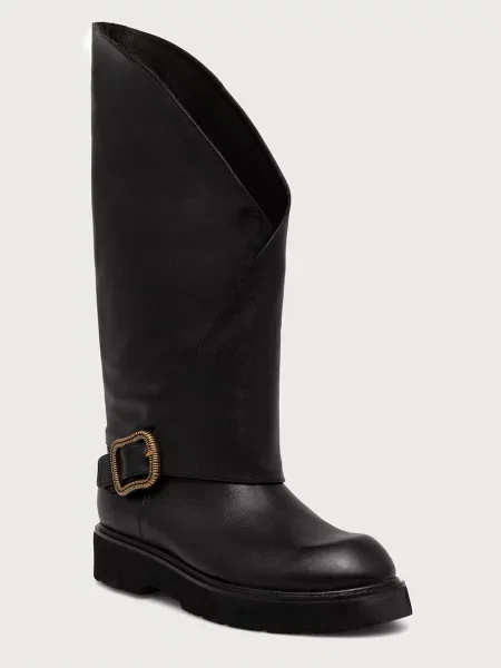 Gio+ botine pentru femei din piele Lily negru