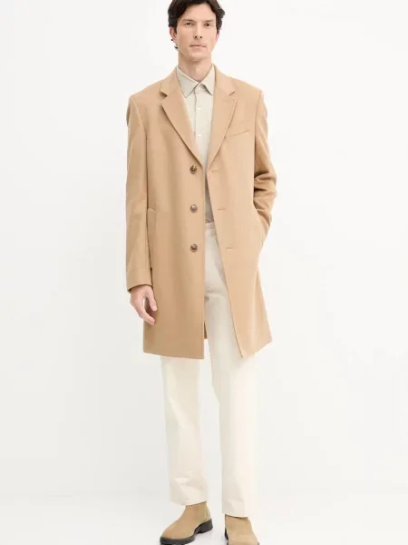 Шерстяное пальто Boss