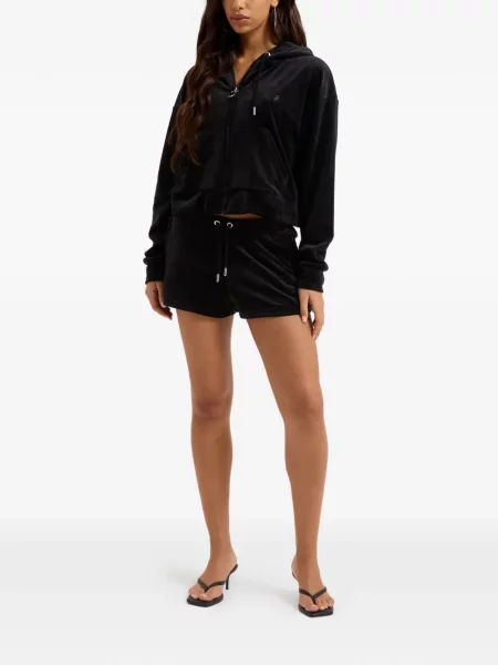 Περικομμένο hoodie Juicy Couture μαύρο