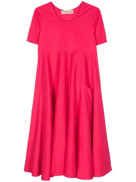 Midi sukienka midi Blanca Vita popelinowa garniturowa różowa