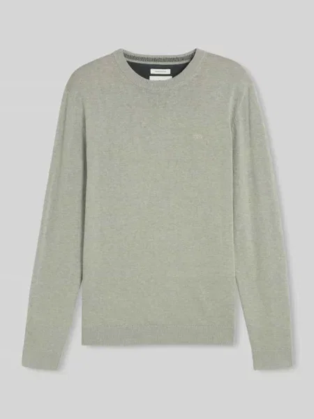 Sweter w kroju regular fit z czystej bawełny Tom Tailor miętowy