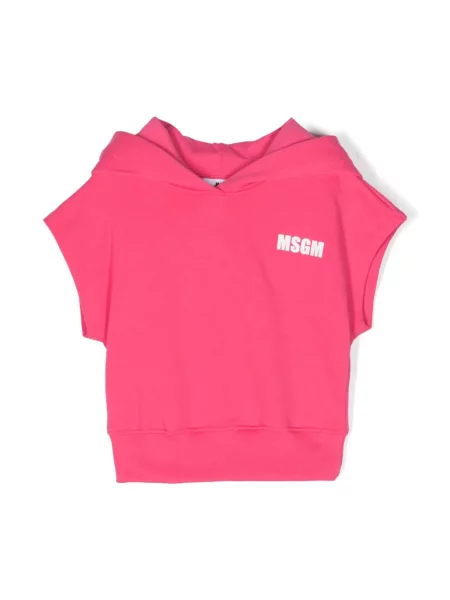Dětska mikina s kapucí Msgm růžová