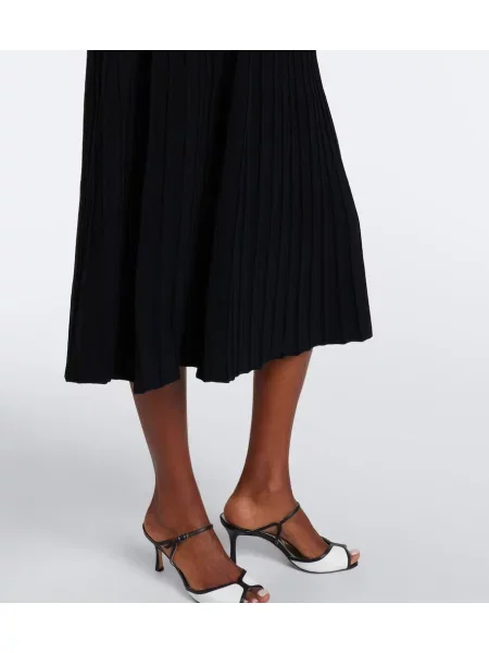 Cu centură rochie midi Veronica Beard tricotate negru