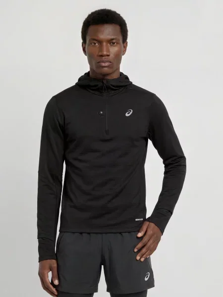 Běžecká mikina ASICS Road Winter Hoodie performance black černá