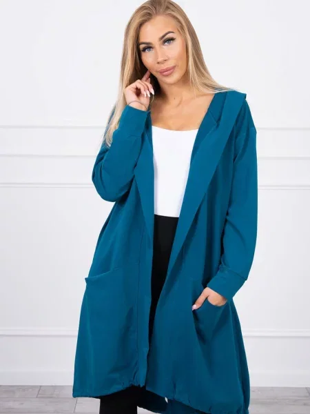 Sweter Kesi z kapturem niebieski