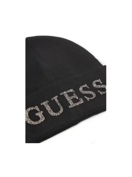 Guess Akcesoria unisex M Czapka Ribbed Beanie czarny