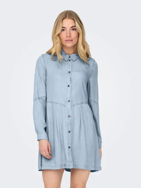 ONLY Rochie tip bluză ONLCHARIS denim albastru