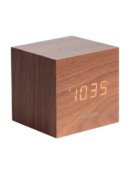 Karlsson ceas cu alarmă Mini Cube maro