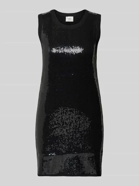 Przylegająca Sukienka z dzianiny z Dodatkiem wełny Model ELAINE' Pepe Jeans czarna