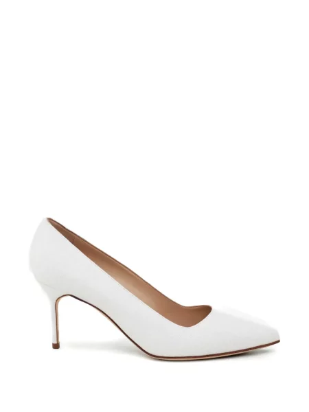 Pantofi cu toc Manolo Blahnik alb