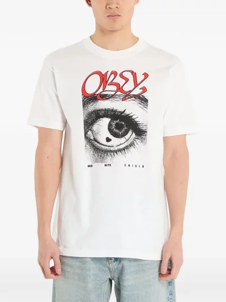 Тениска Obey бяло