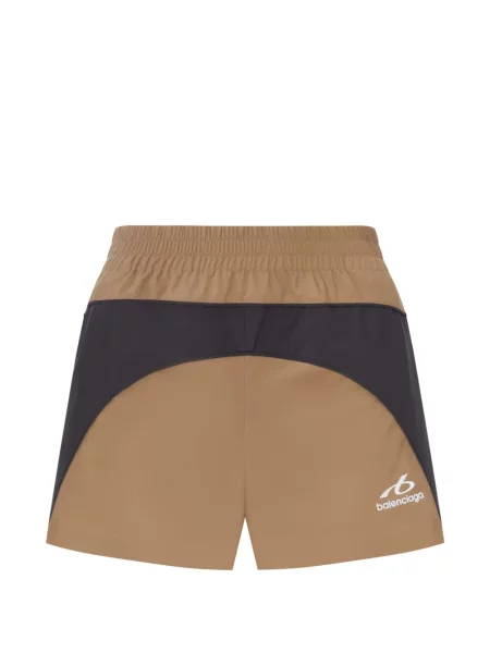 Pantaloni scurți Balenciaga cu imagine alergare maro