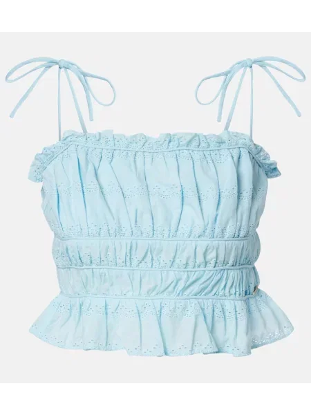 Cropp top Melissa Odabash cu broderie albastru