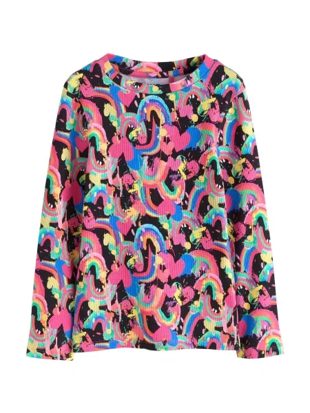 Next Tricou albastru deschis / galben / magenta negru