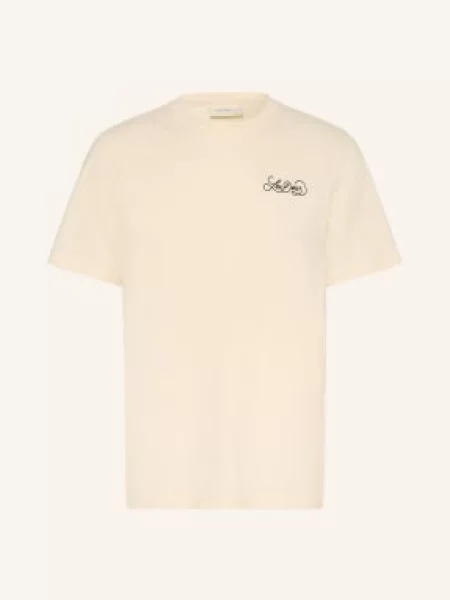 Les Deux T-Shirt weiss beżowa
