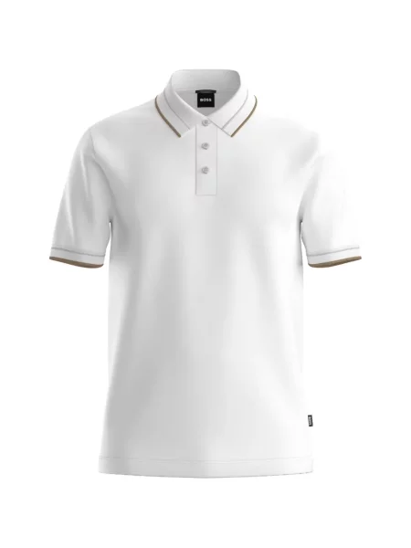 Tricou polo Boss alb
