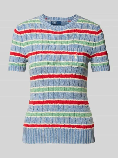 Sweter z dzianiny z kieszenią na piersi Polo Ralph Lauren