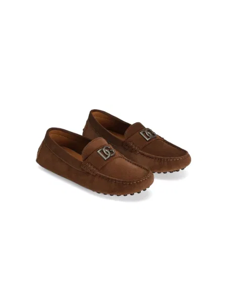 Mokasyny dziecięce Dolce And Gabbana brązowe