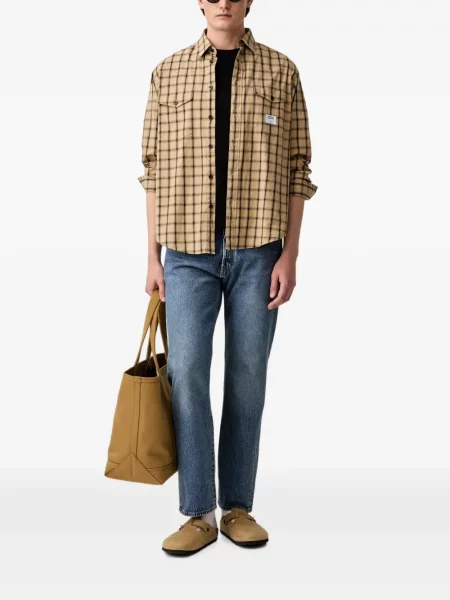 Decupat pantaloni scurți din denim Levi's® zdrențuiți cu talie înaltă albastru