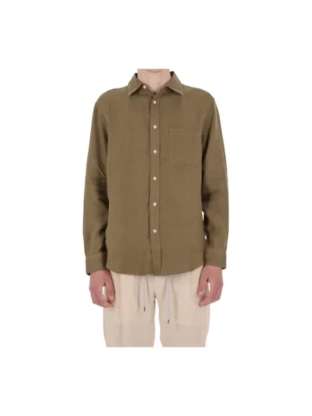 Lniana koszula Portuguese Flannel zielona