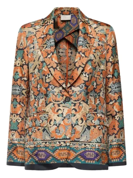 Sacou Pierre-louis Mascia cu imagine cu model paisley portocaliu