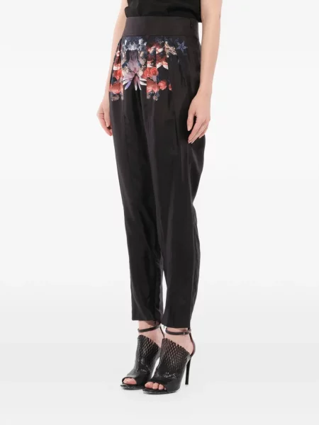 Pantaloni Givenchy cu model floral cu imagine negru