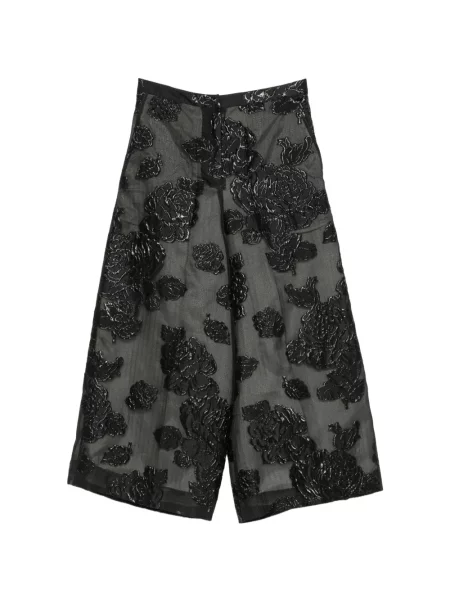 Virágos jacquard palazzo nadrág Psophia fekete