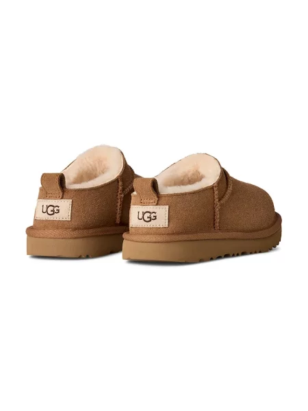 UGG апрески за деца от велур CLASSIC MICRO кафяво