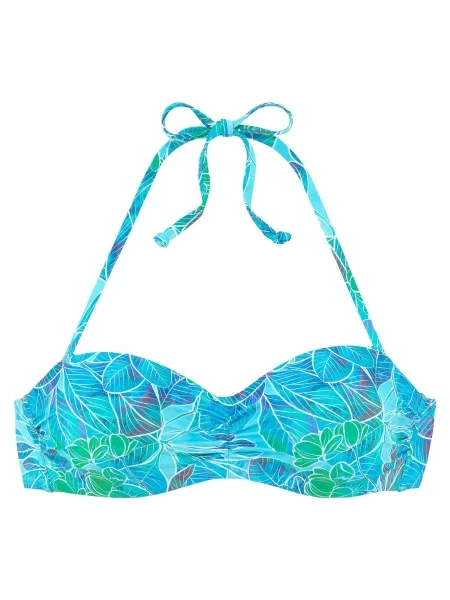 SUNSEEKER Sutien costum de baie albastru marin / azur / verde alb